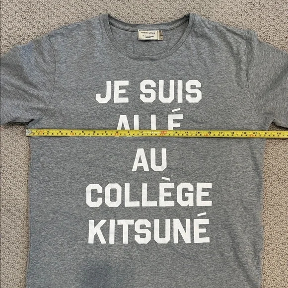 Maison Kitsune Heather Gray Tee - Picture 5 of 6